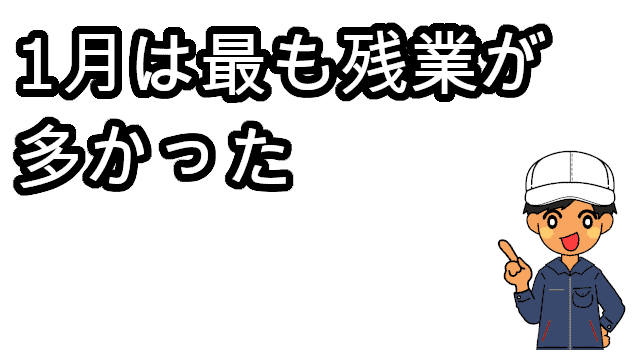 1月は残業が長かった