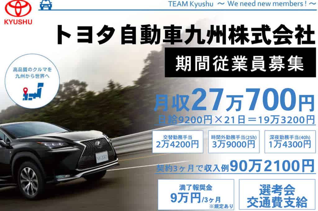 トヨタ九州募集要項